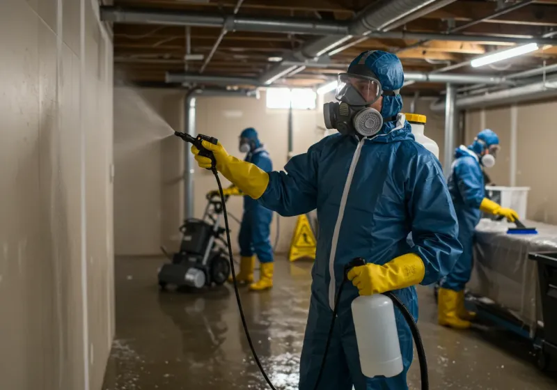 Basement Sanitization and Antimicrobial Treatment process in Floyd County, IN