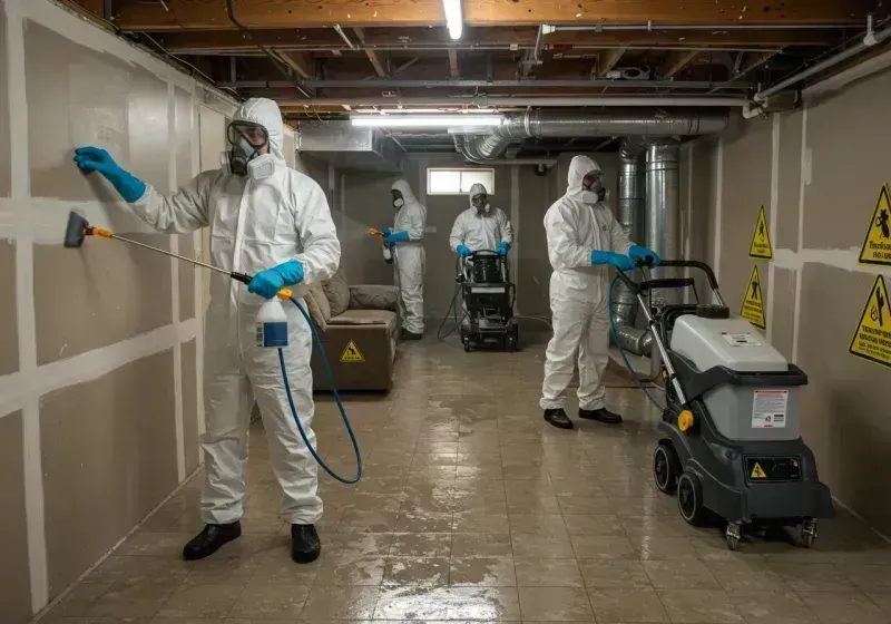 Basement Moisture Removal and Structural Drying process in Floyd County, IN